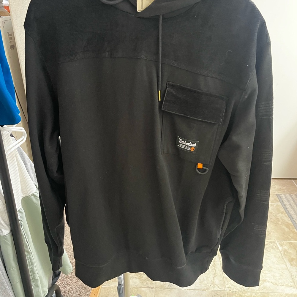 Timberland Black Hoodie with Pocket